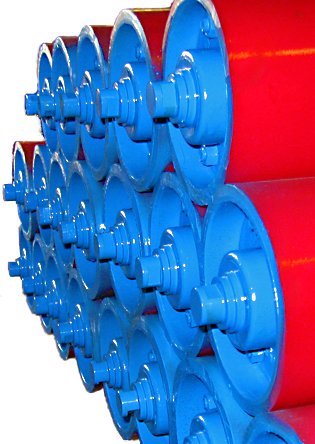 Polyurethane-coated Trough and Return Rollers
